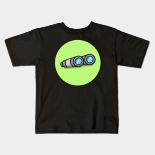 Binocular Cartoon Vector Icon Illustration Kids T-Shirt